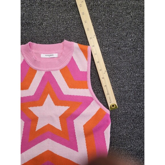 Peppermayo Vest Womens M Pink Blouse Sleeveless Top Star - Picture 10 of 13